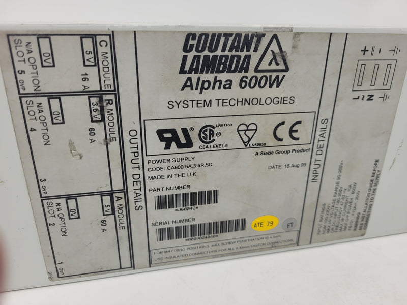 Coutant Lamda Alpha 600w used power supply.