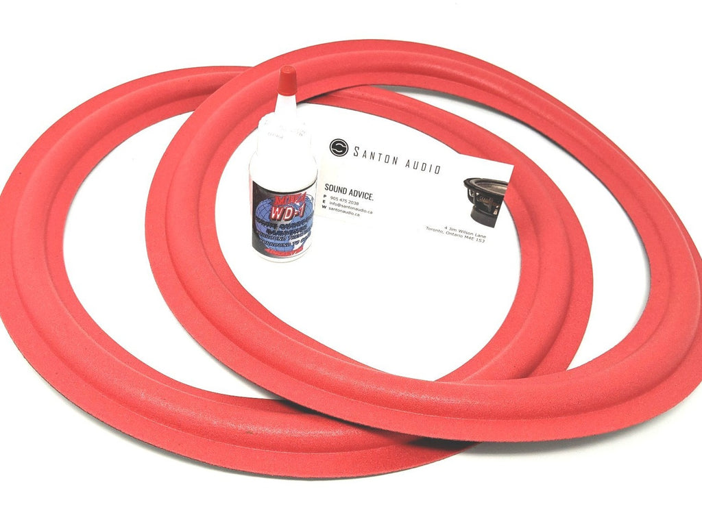 Brew City Audio 12" Speaker Foam Surround Repair Kit For Cerwin Vega – Includes Shims & Caps, Angle Style