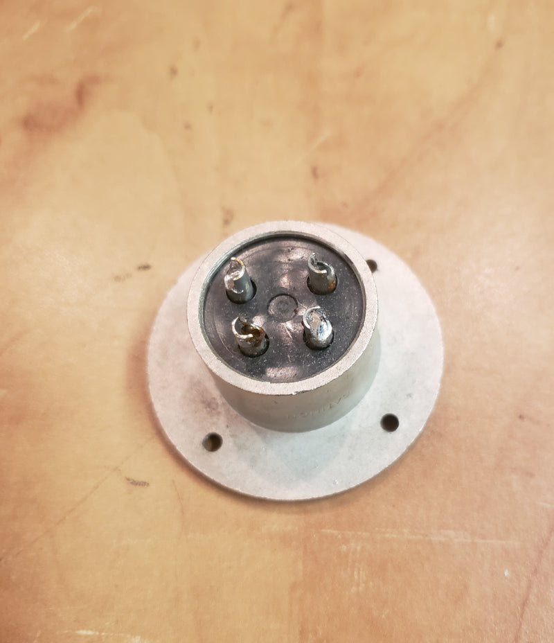 ITT/Cannon model EP-4 male  4 pole speaker connectors. Lot of 4