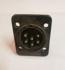 ITT / Cannon EP-6 Black Male Panel Mount 6 Pole Connectors - Lot of 4